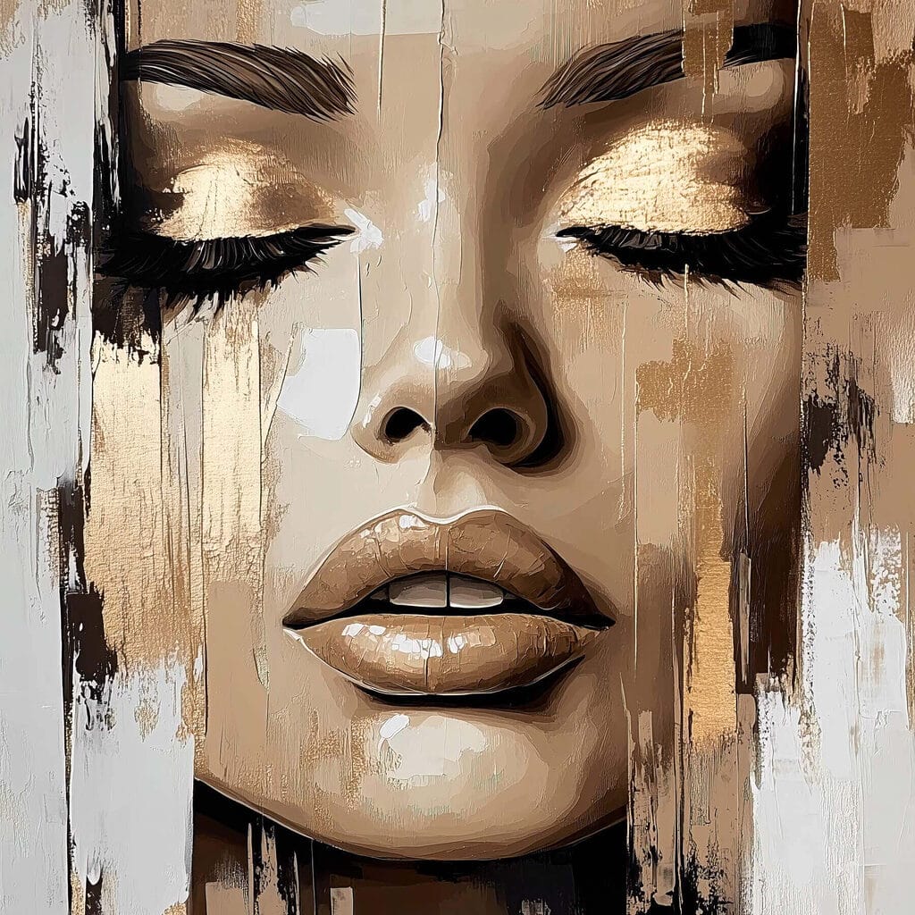 Painting of a woman's face