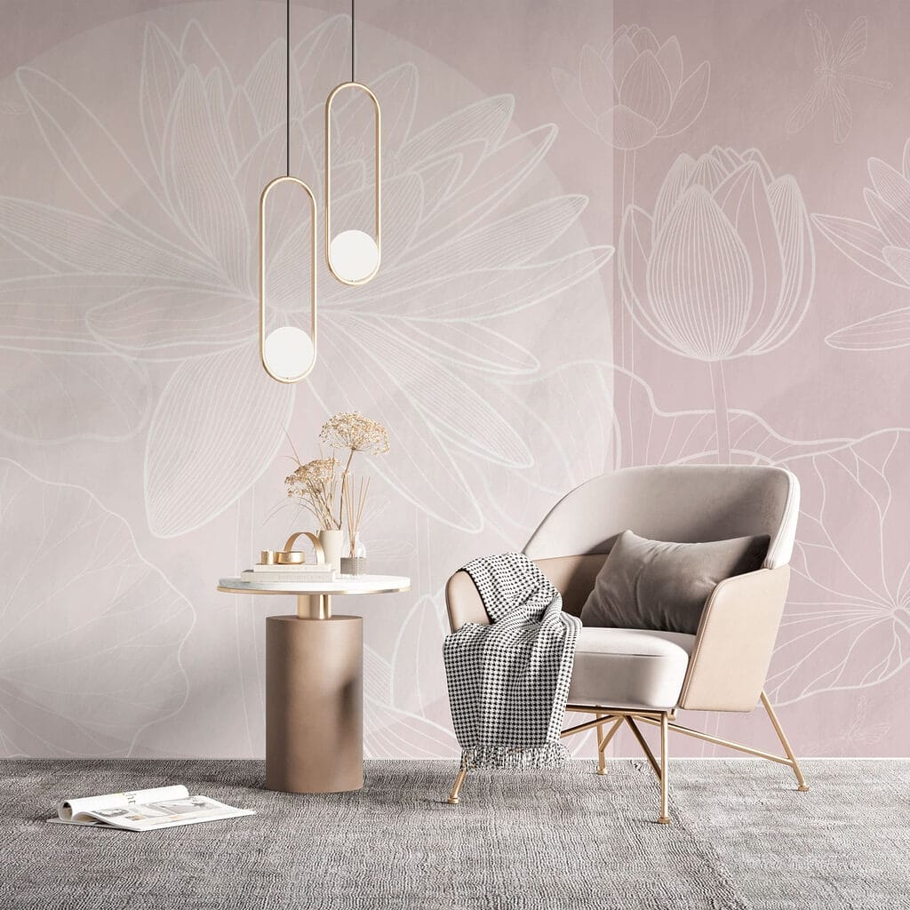 White flower drawing on a grey background White flower drawing on a grey background