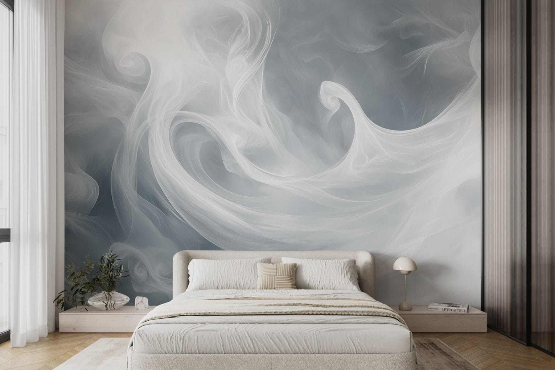 White smoke in the sky