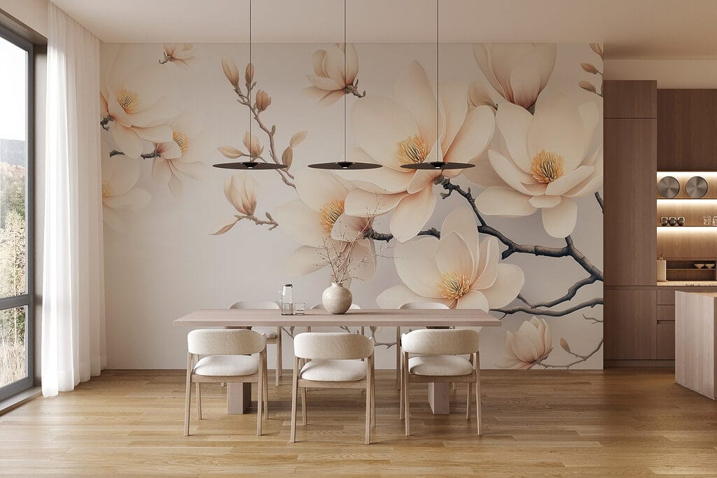 Delicate blooms in soft white hues