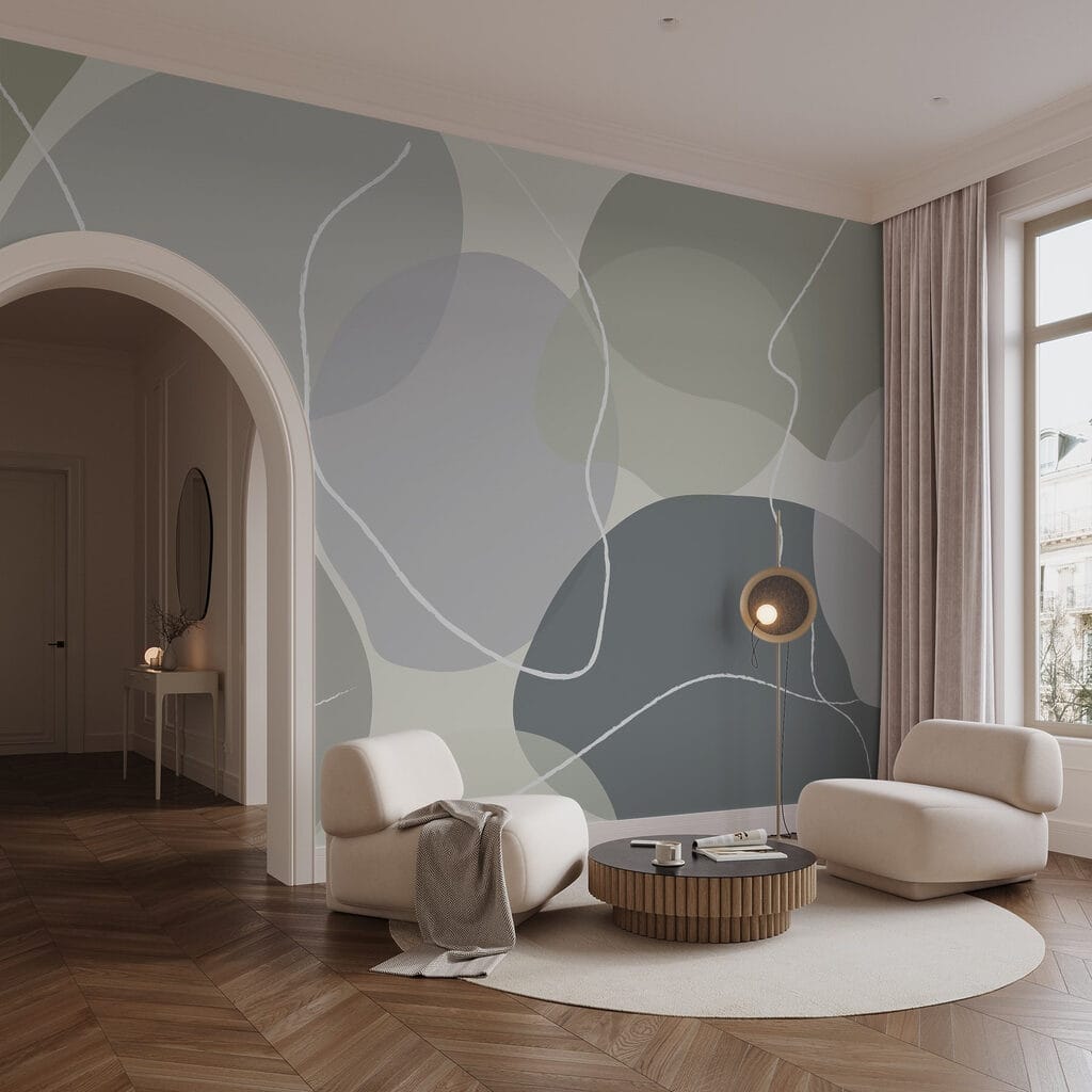 Abstract shapes in soft colors