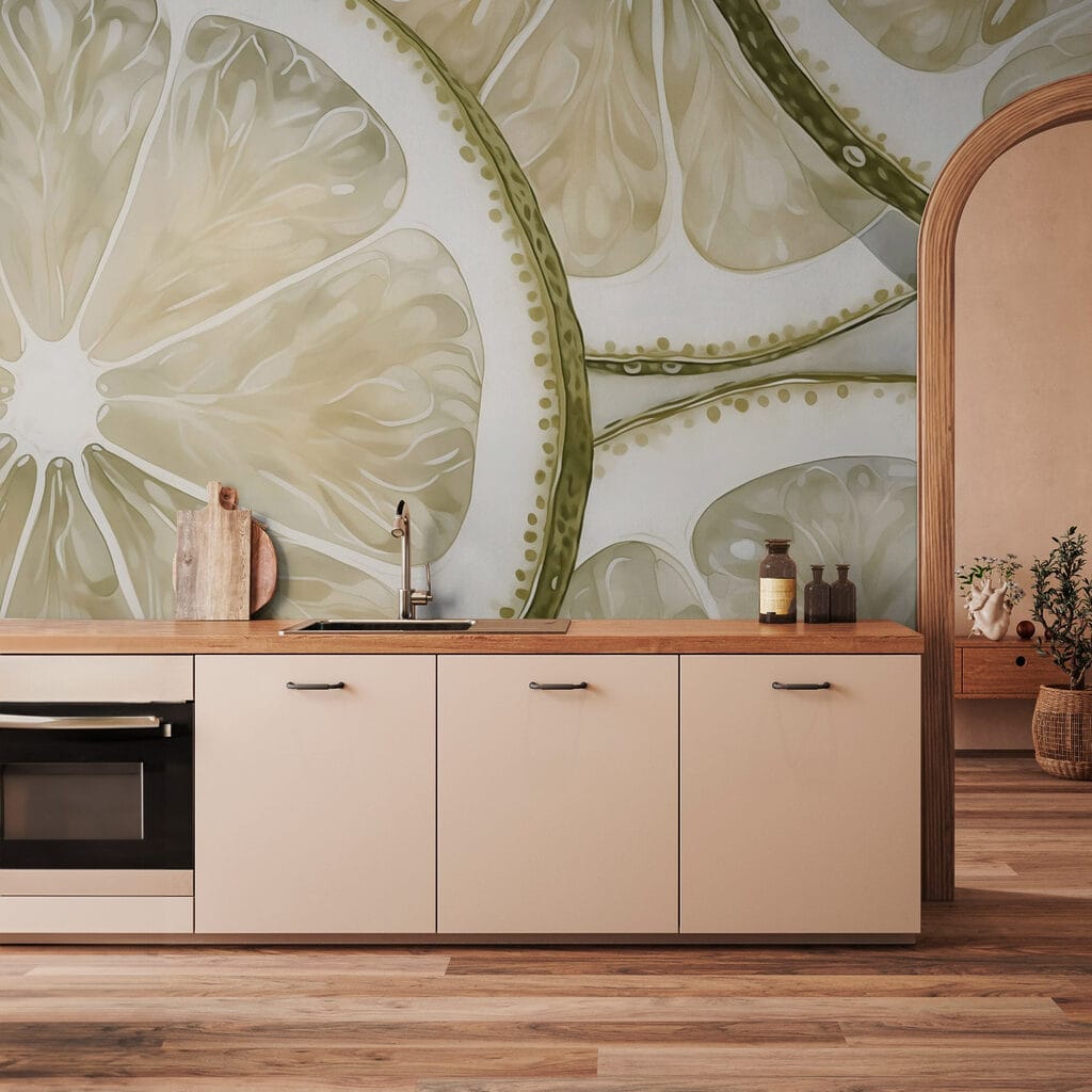 Fresh lemon slices stacked together