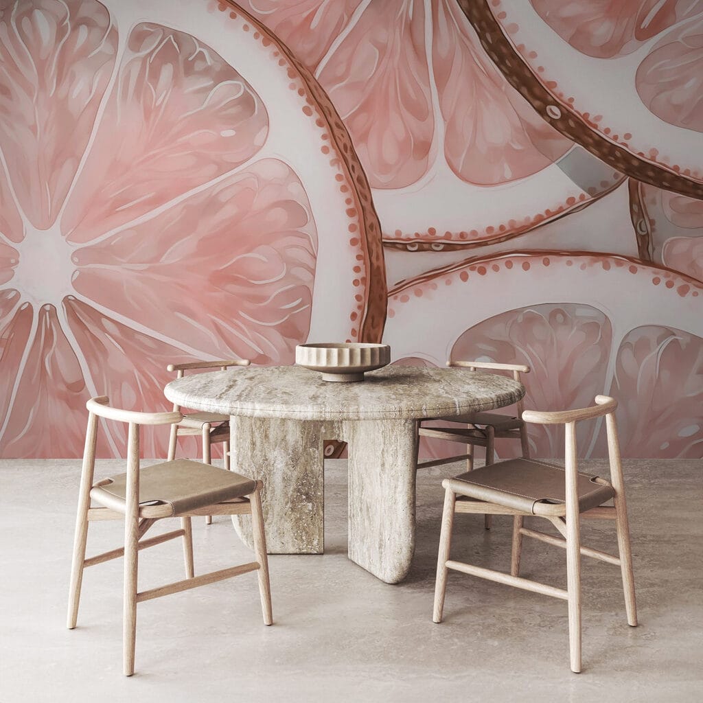 Fresh citrus slices in soft tones