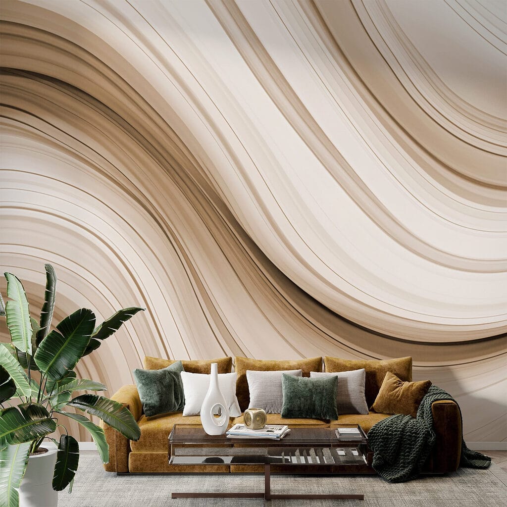 Flowing lines in soft neutral tones