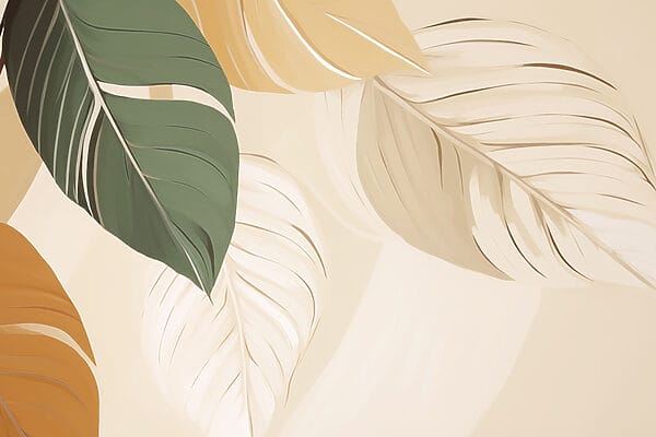 Beautiful leaves in soft colors