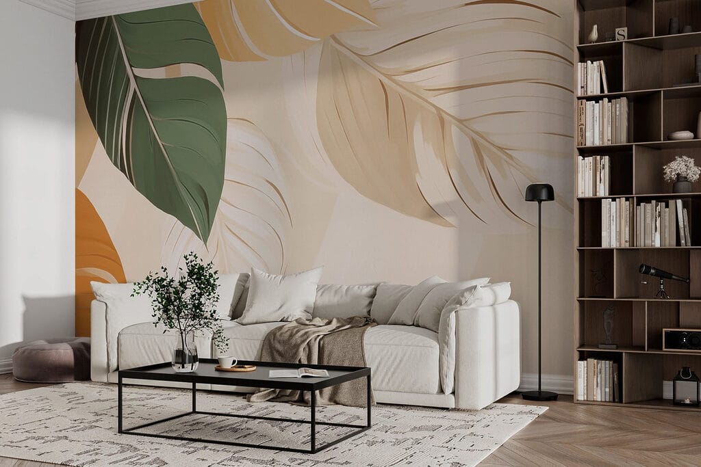 Beautiful leaves in soft colors