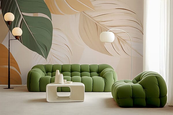 Beautiful leaves in soft colors