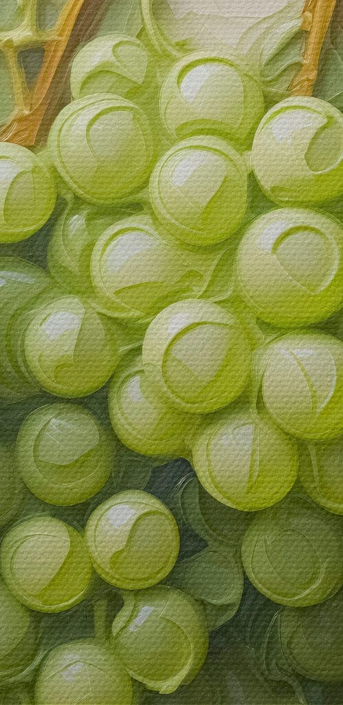 Painting of a bunch of grapes