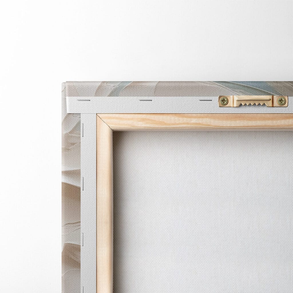 Painting of a woman with white and blue paint