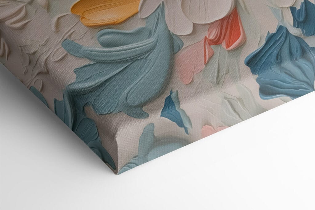 Vibrant floral artwork in bold colors Vibrant floral artwork in bold colors