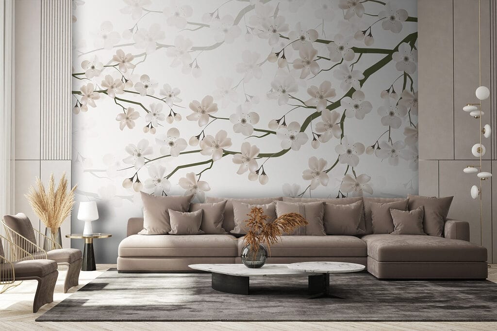 White flowers on a branch