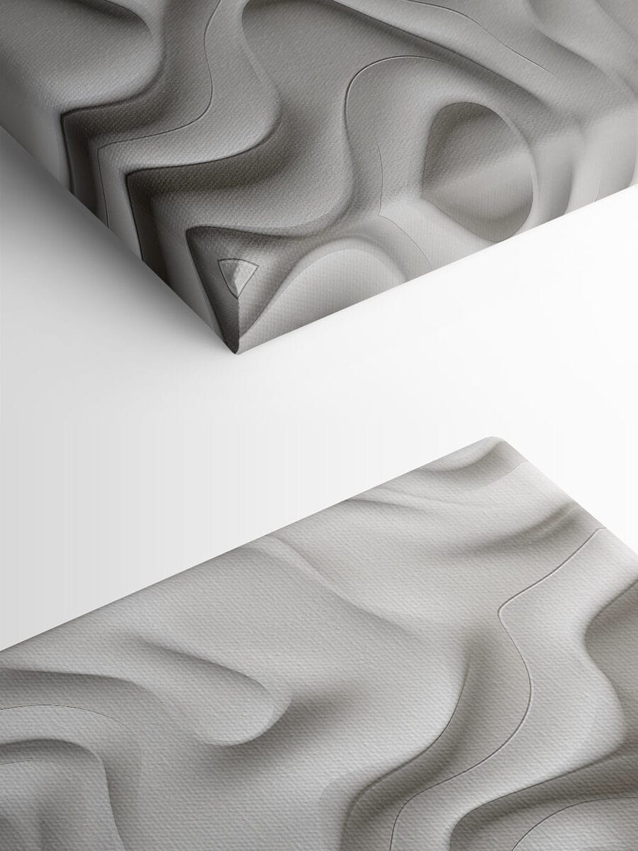 Canvas prints White surface with wavy lines
