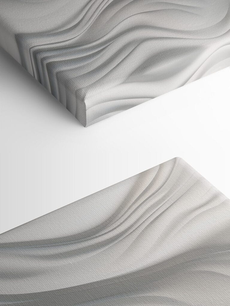 White wavy surface with lines White wavy surface with lines