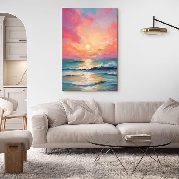 Obraz zachodu słońca nad oceanem Obraz zachodu słońca nad oceanem