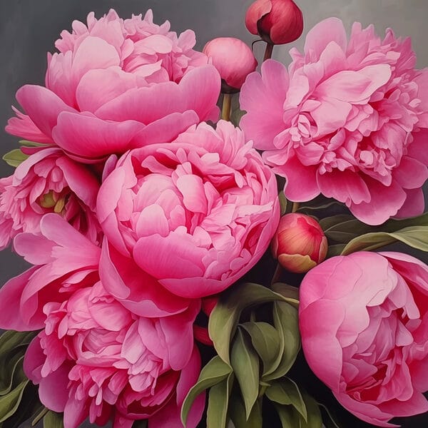 Delicate blooms in soft pink hues