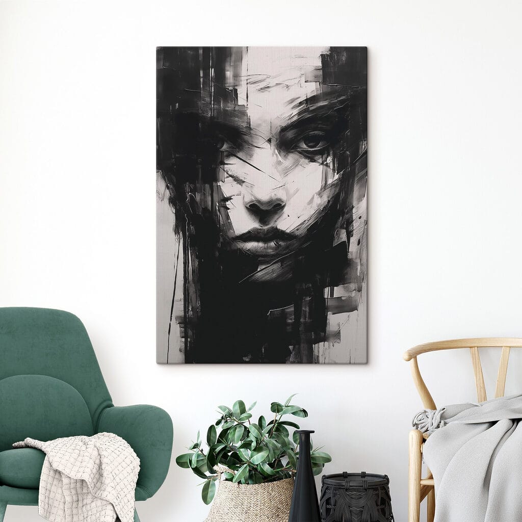 Painting of a woman's face