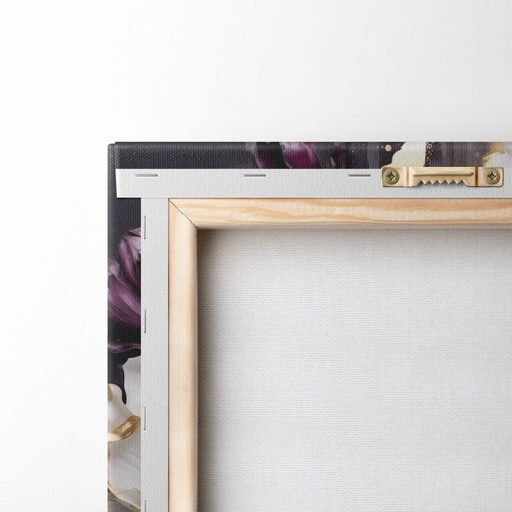 Painting of white and purple flowers Painting of white and purple flowers