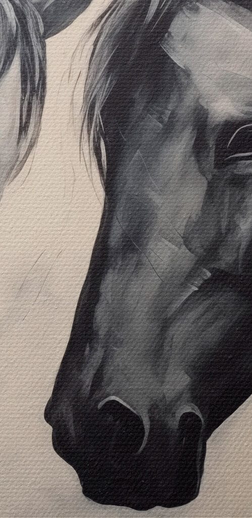 Painting of two horses