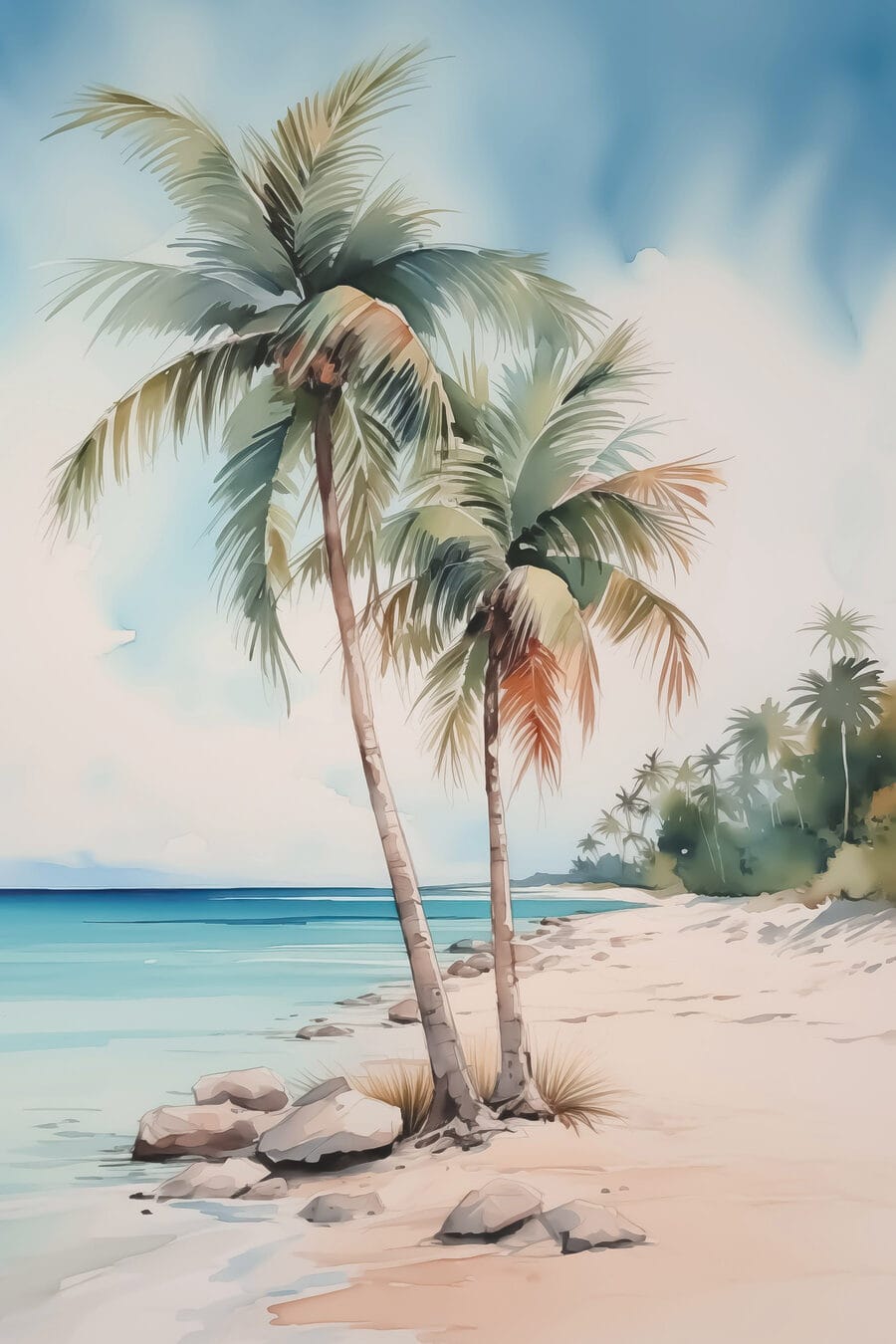 Palmy na plaży Palmy na plaży