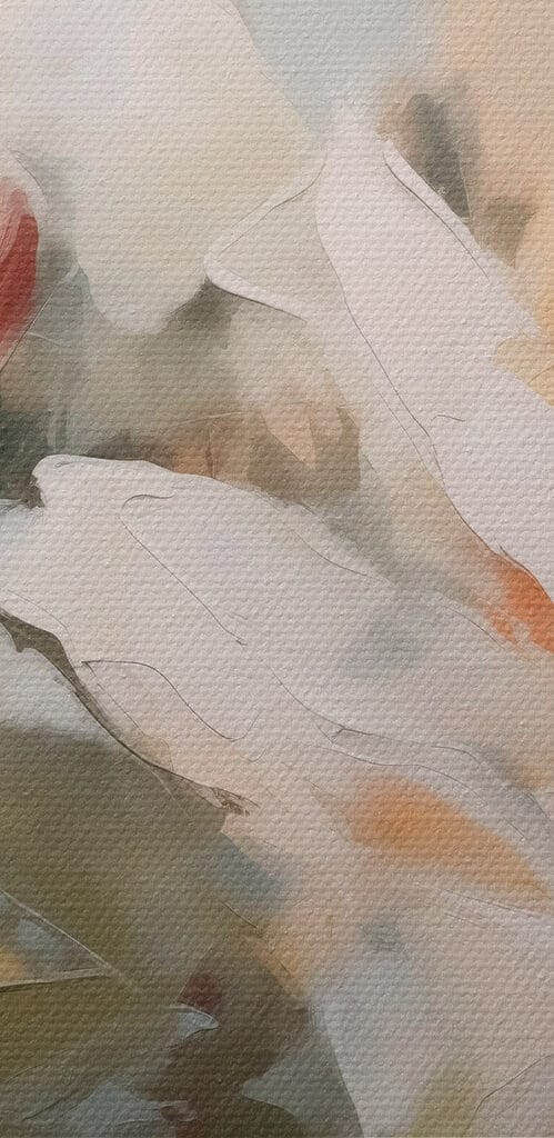 Painting of flowers on a blue background