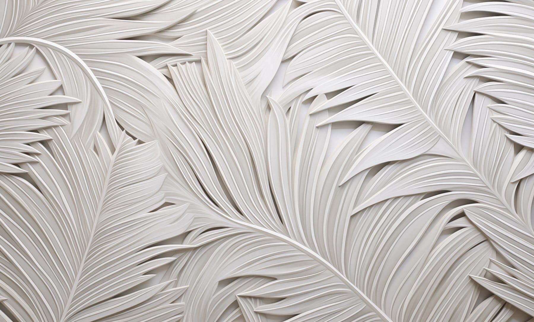 White paper cut out of leaves White paper cut out of leaves