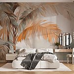 Fototapeta Palmy we mgle