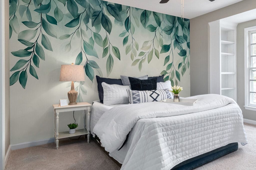 Gentle leaves drifting in soft hues