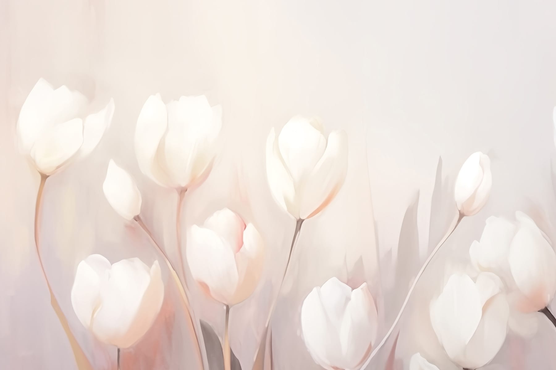 Painting of white flowers