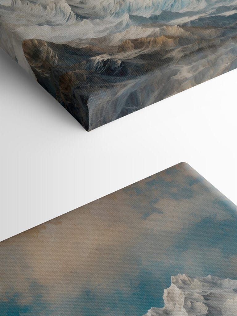 Mountain range with snow