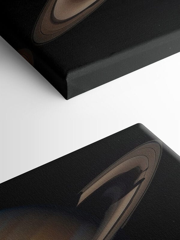 Planet with rings around it