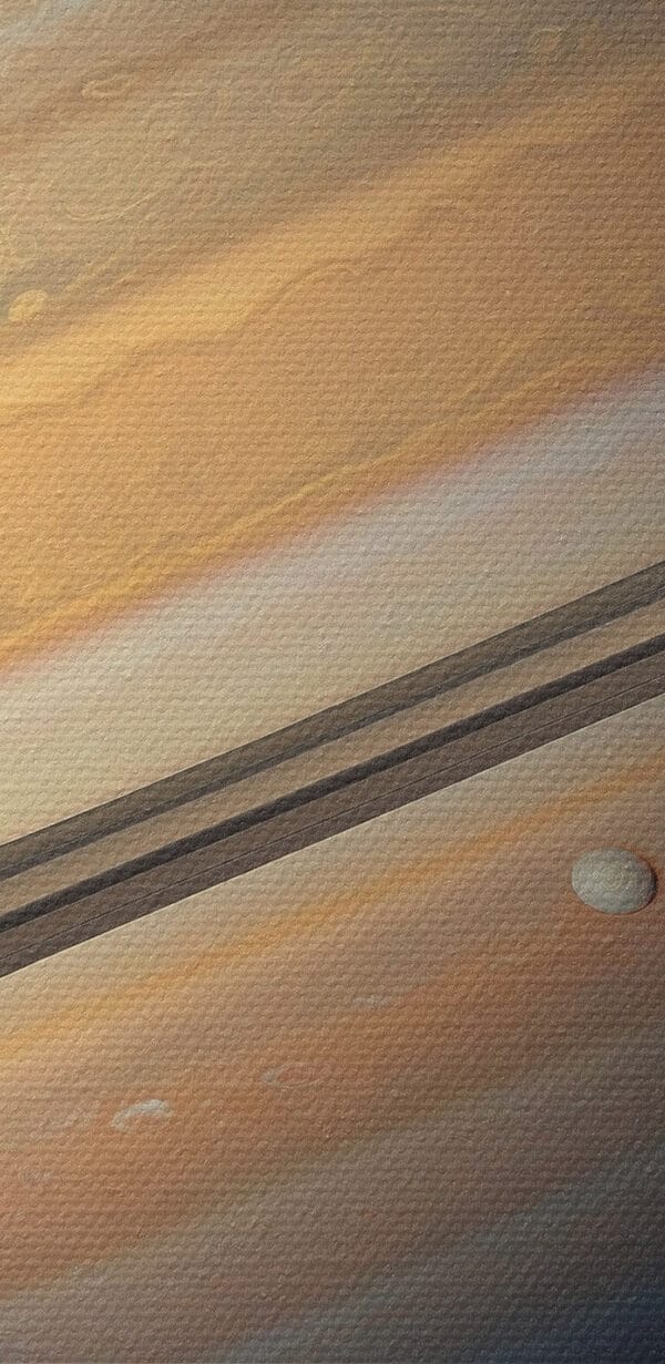 Planet with rings around it