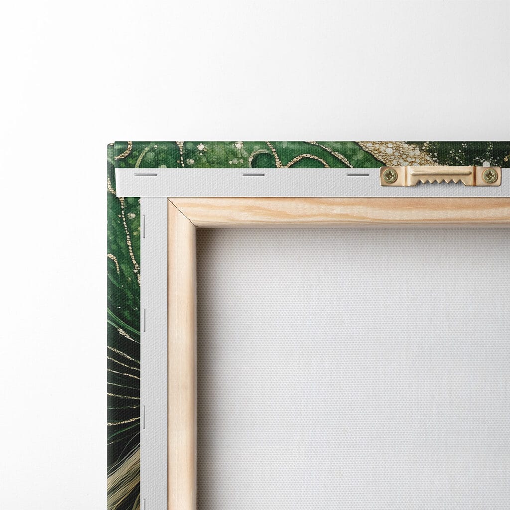 Woman wearing a green hat