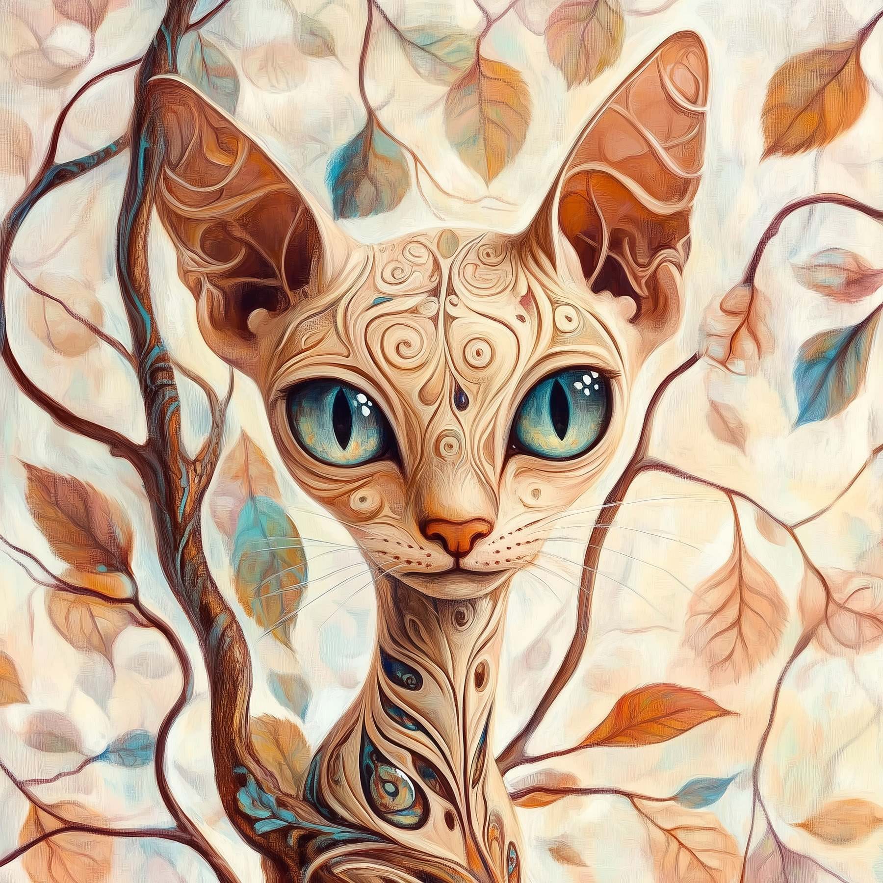 Cat with a tattoo on it