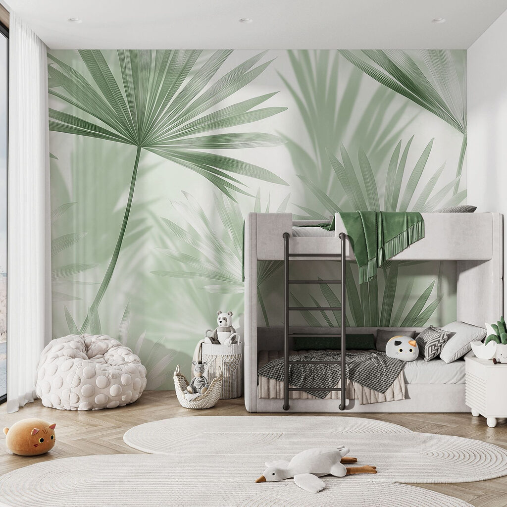 Soft green leaves dance in light