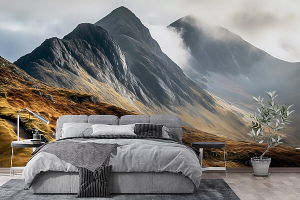 Mountain range with clouds Mountain range with clouds