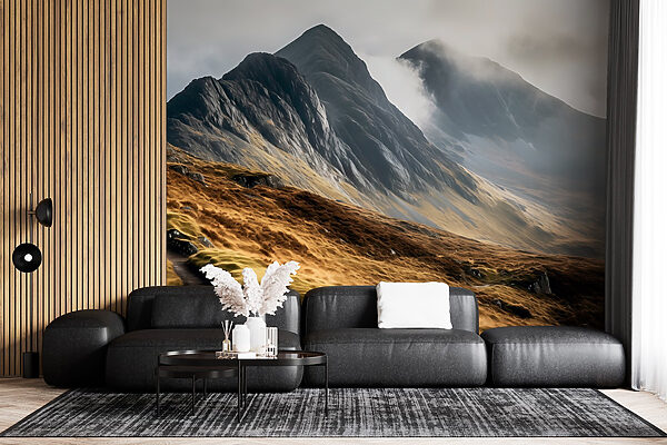 Mountain range with clouds Mountain range with clouds