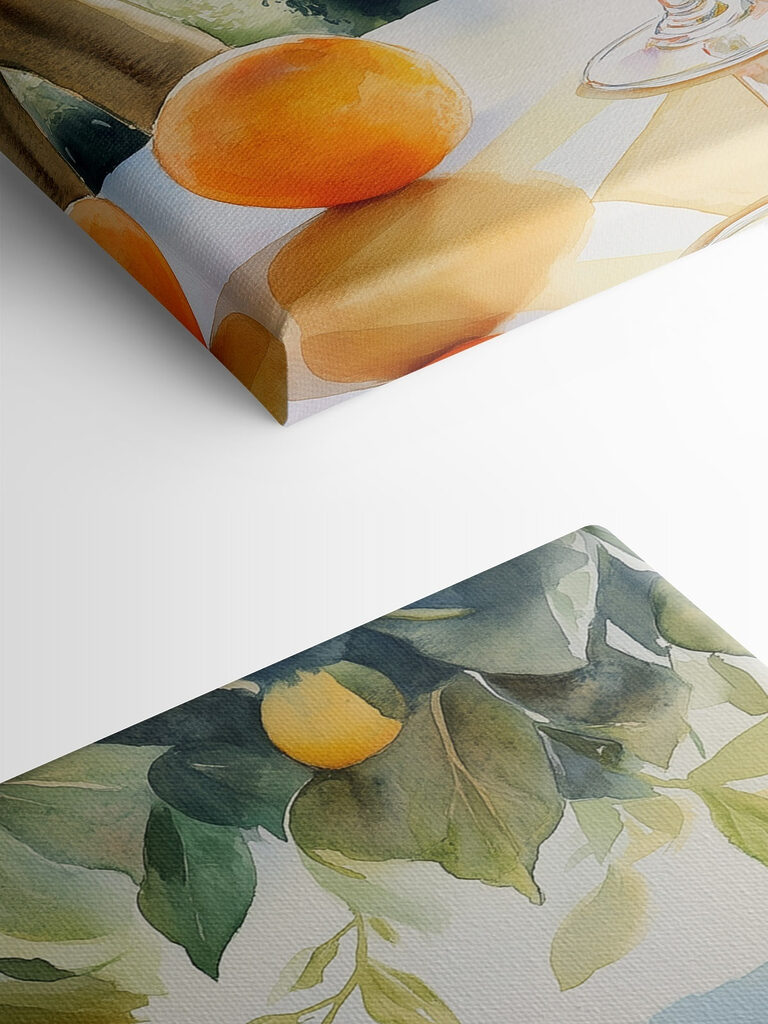 Glass of ice and oranges