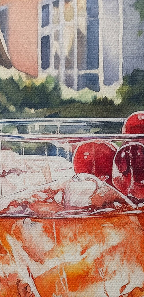 Glass of ice and cherries