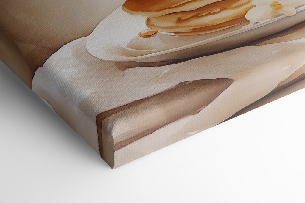 Stack of pancakes with flowers on top