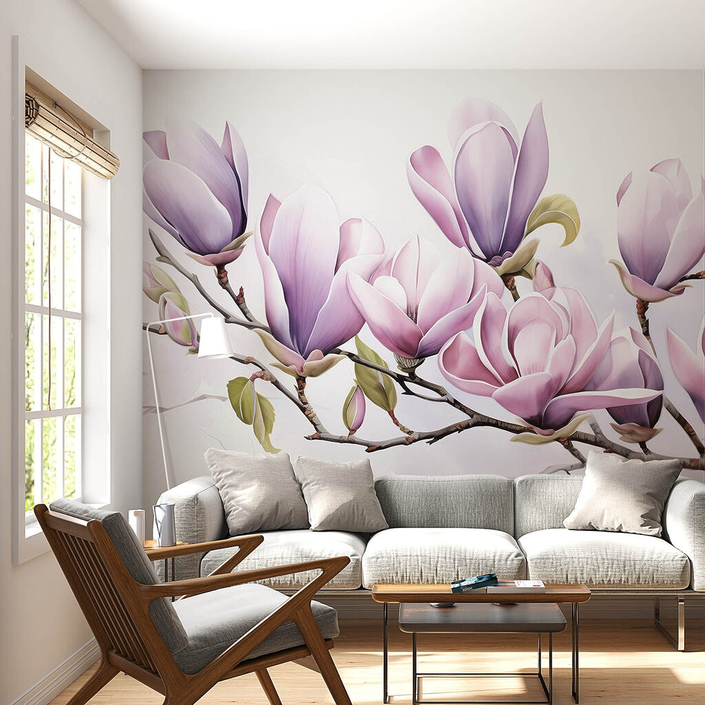 Branch with purple flowers Branch with purple flowers