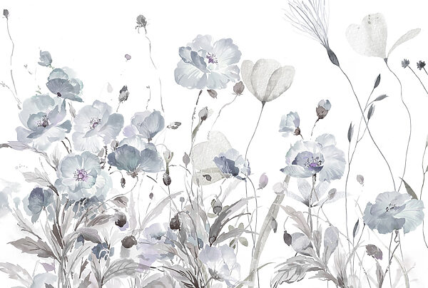 Painting of flowers on a white background
