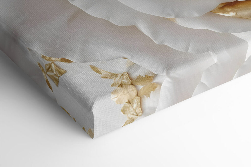 Exquisite floral artistry in white and gold Exquisite floral artistry in white and gold