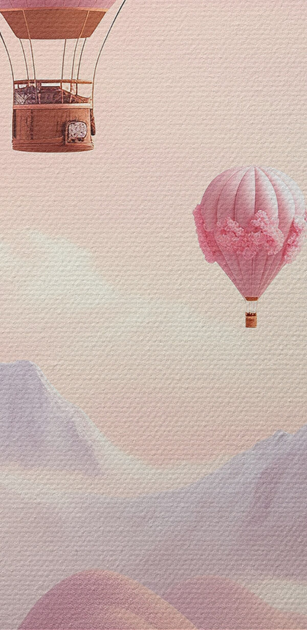 Balony na ogrzane powietrze z kwiatami wiśni Balony na ogrzane powietrze z kwiatami wiśni