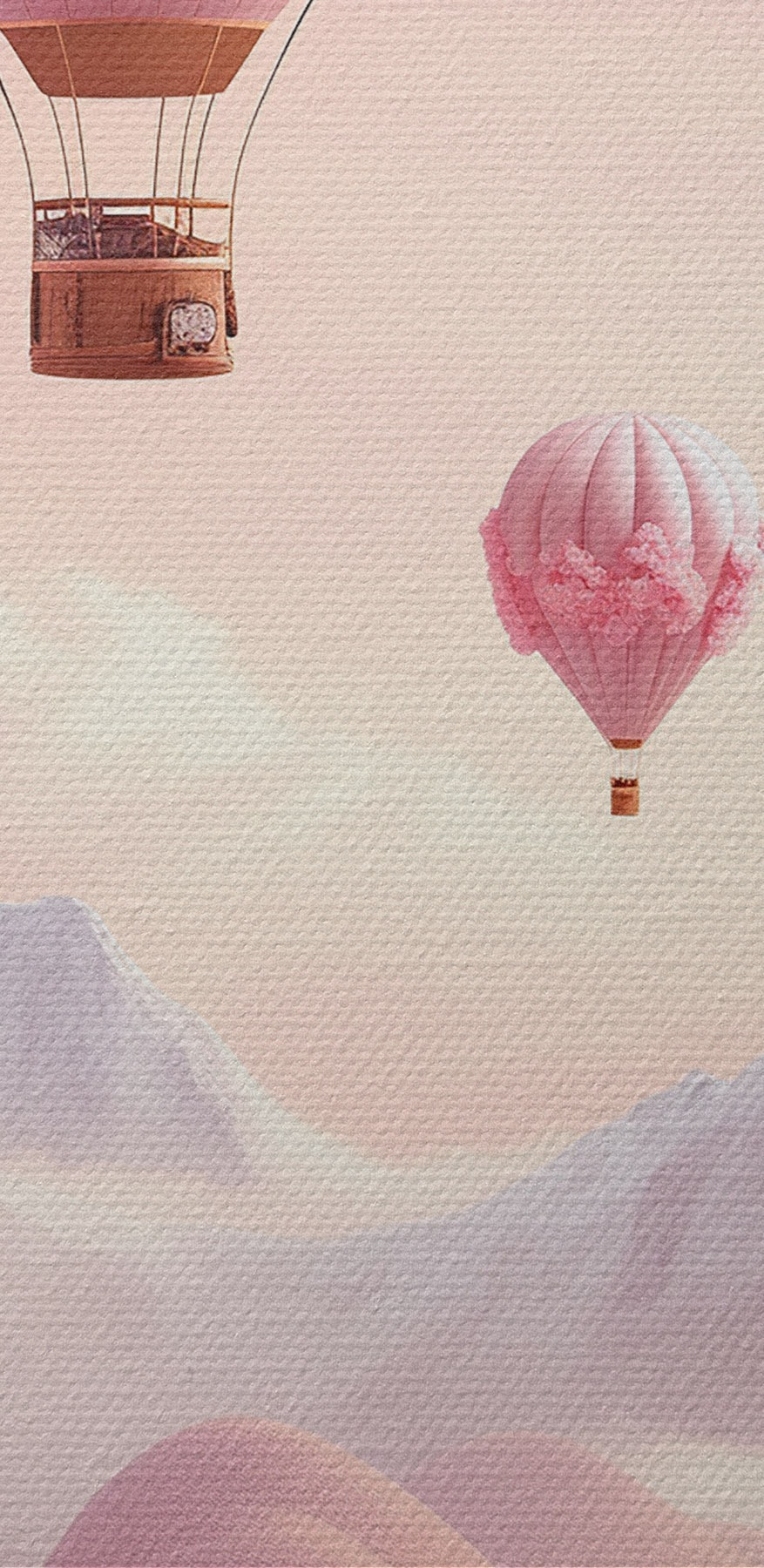 Balony na ogrzane powietrze z kwiatami wiśni