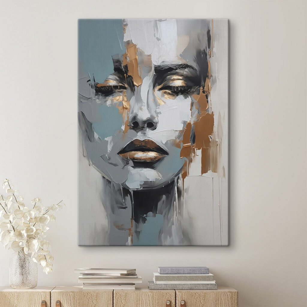 Painting of a woman's face