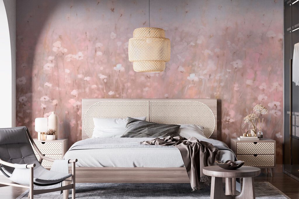 Field of pink flowers Field of pink flowers