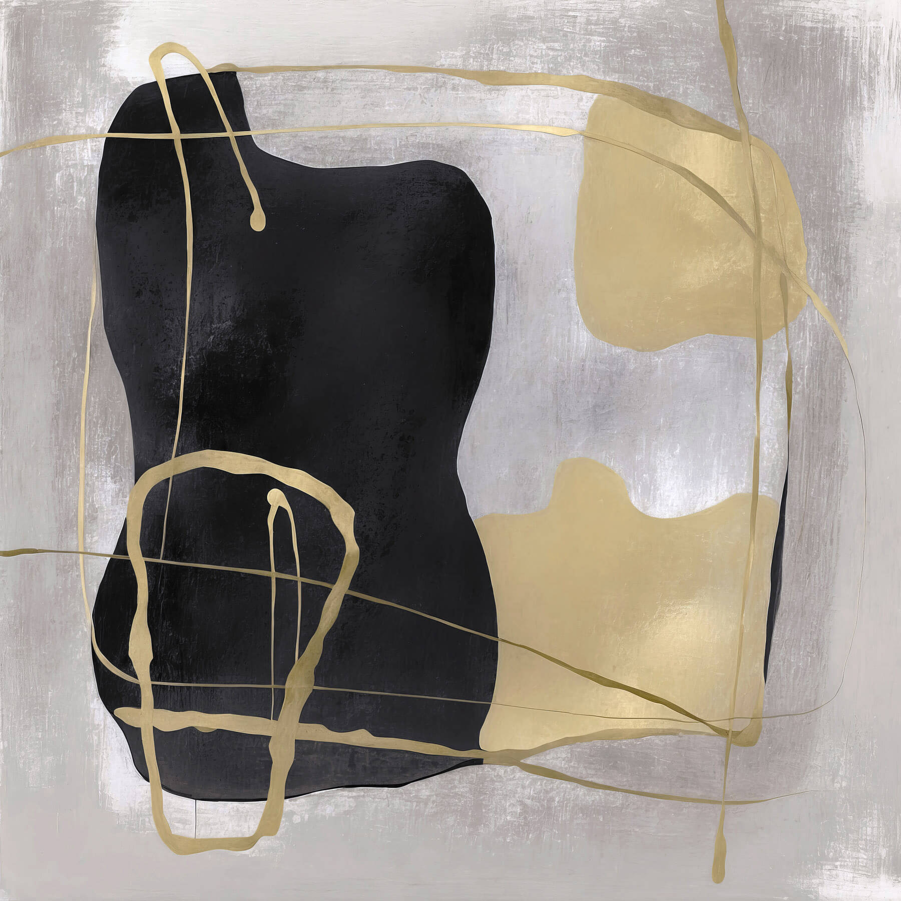 Abstract harmony in contrasting colors