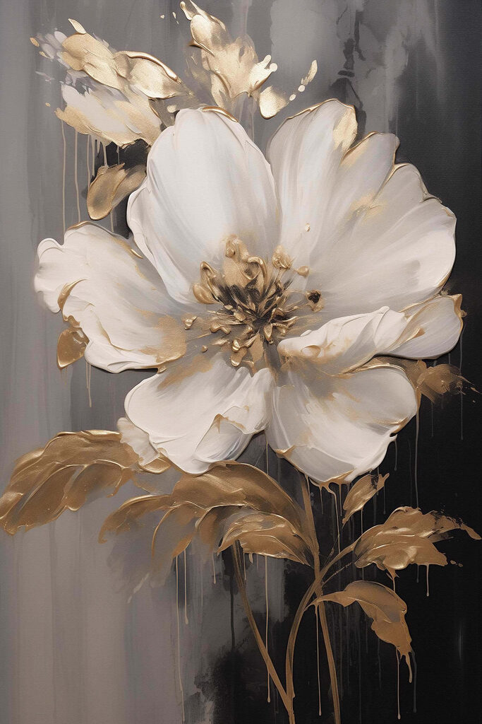 Elegant flower on a dark canvas