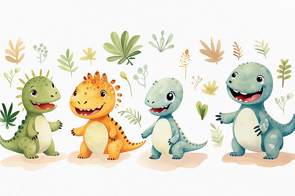 Grupa dinozaurów z kreskówek Grupa dinozaurów z kreskówek