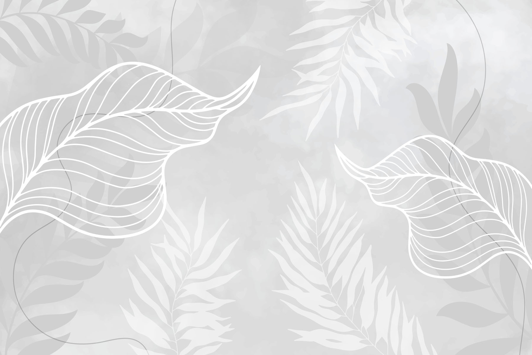 White leaves on a gray background